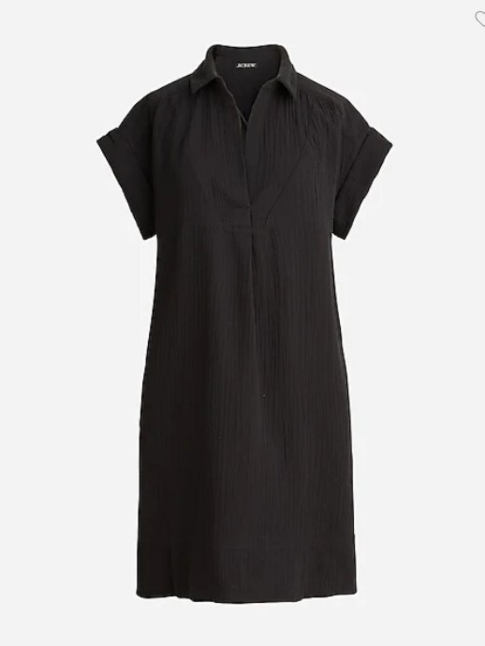 J. Crew Black V-Neck Short Sleeve Tunic